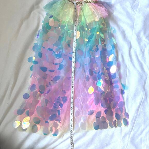 Girls Sequin Dress Up Princess Super Hero Cape 2T-5T NWT - Picture 6 of 6